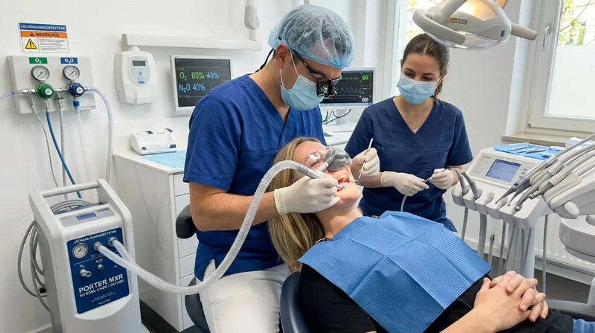 Codein / Lean — medizinische Inhalationsmaske in professioneller Klinikumgebung