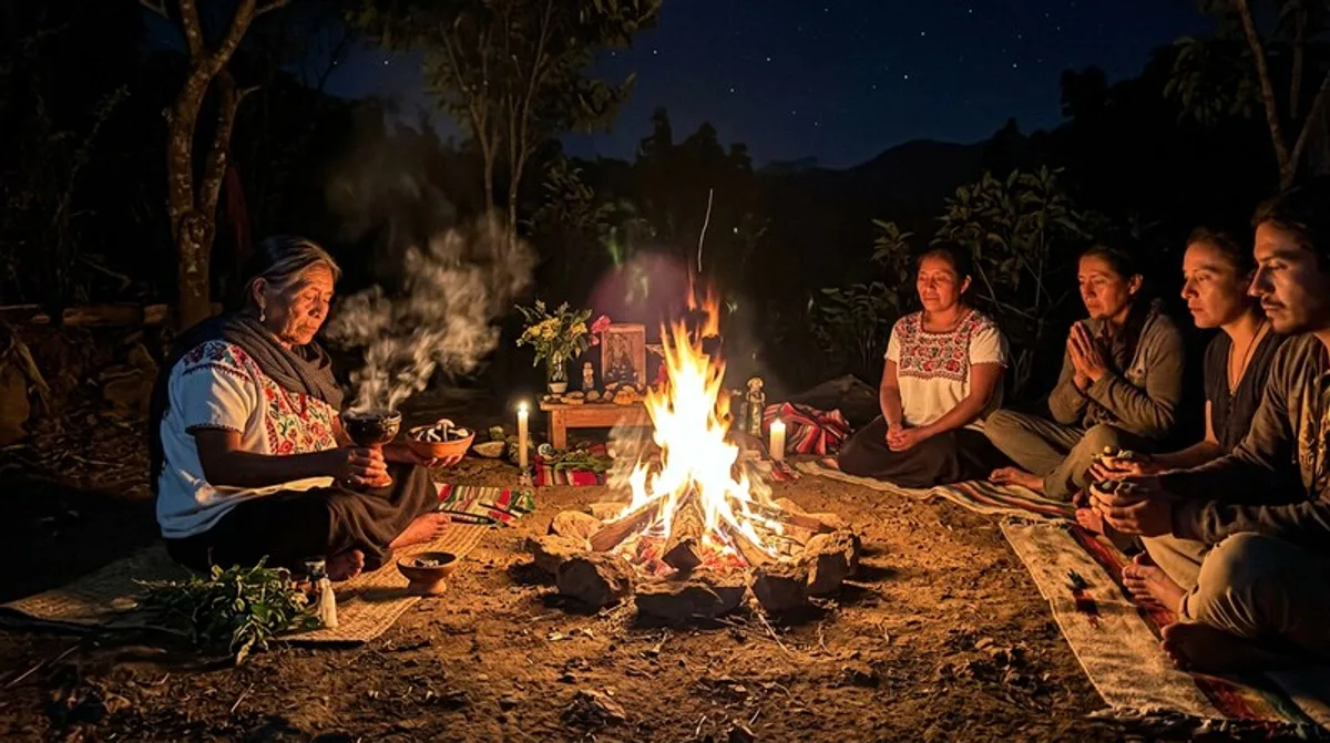 Hawaiianische Holzrose (Argyreia nervosa) — indigenes Schamanen-Ritual mit LSA-haltigen Pflanzen, Oaxaca Mexiko